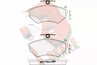 R BRAKE rb1216 -  Комплект тормозных колодок, дисковый тормоз